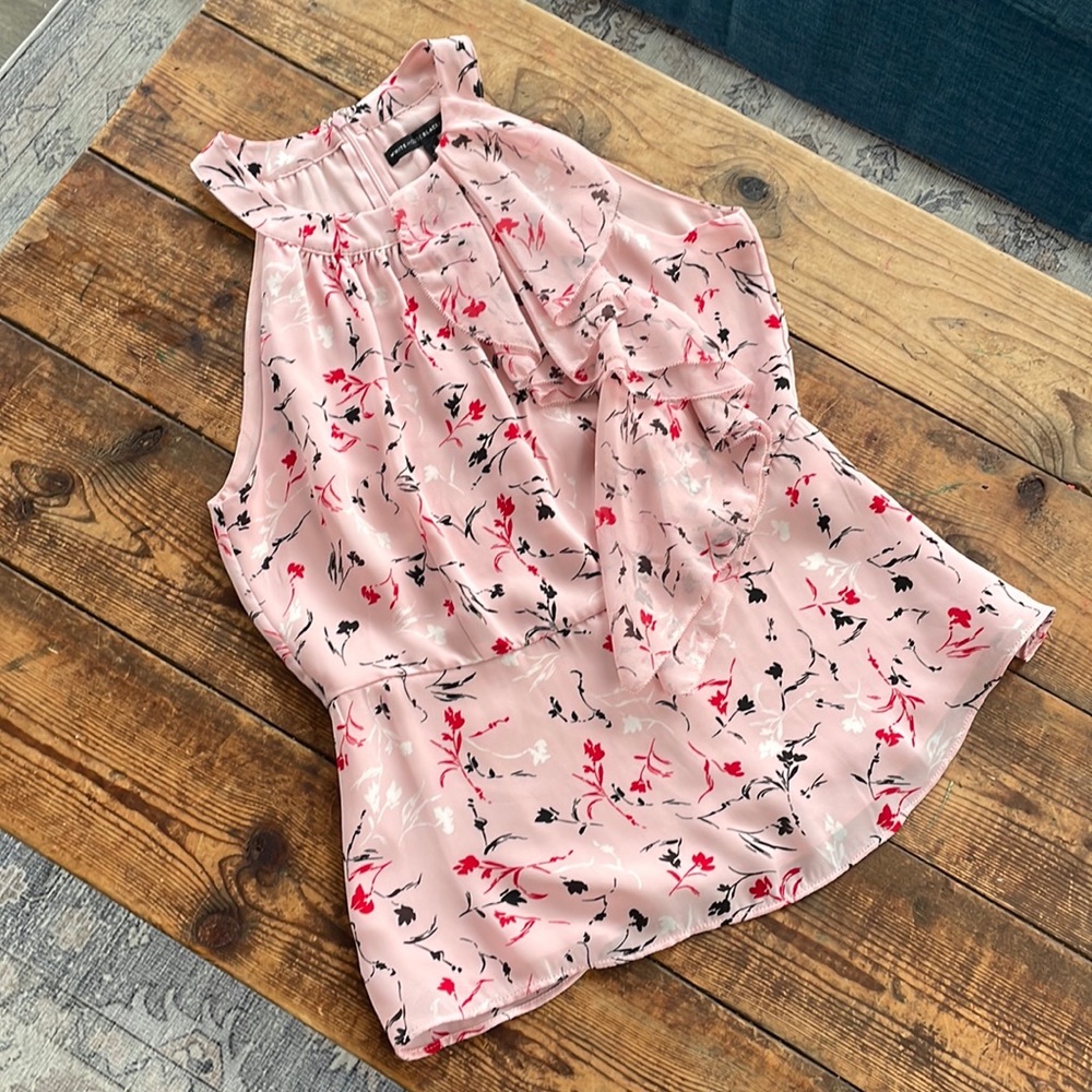 WHBM Pink Floral Tank